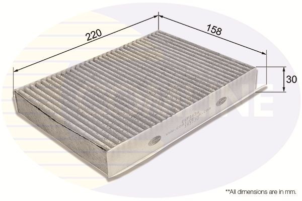 COMLINE EKF343A: Filtrs, Salona telpas gaiss Aktivētās ogles filtrs
