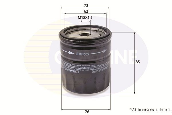 COMLINE EOF002: Oliefilter