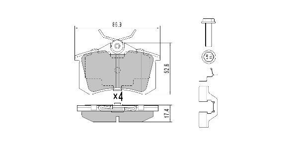 FREMAX FBP-0575-01: Piduriklotsid koos lisadega