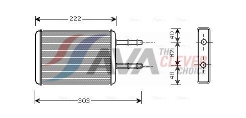 AVA COOLING SYSTEMS FD6353: Varmeelement, kabinevarme ** CLEVER FIT ** med rør