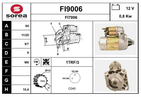 SNRA FI9006: Starter 0,8kW