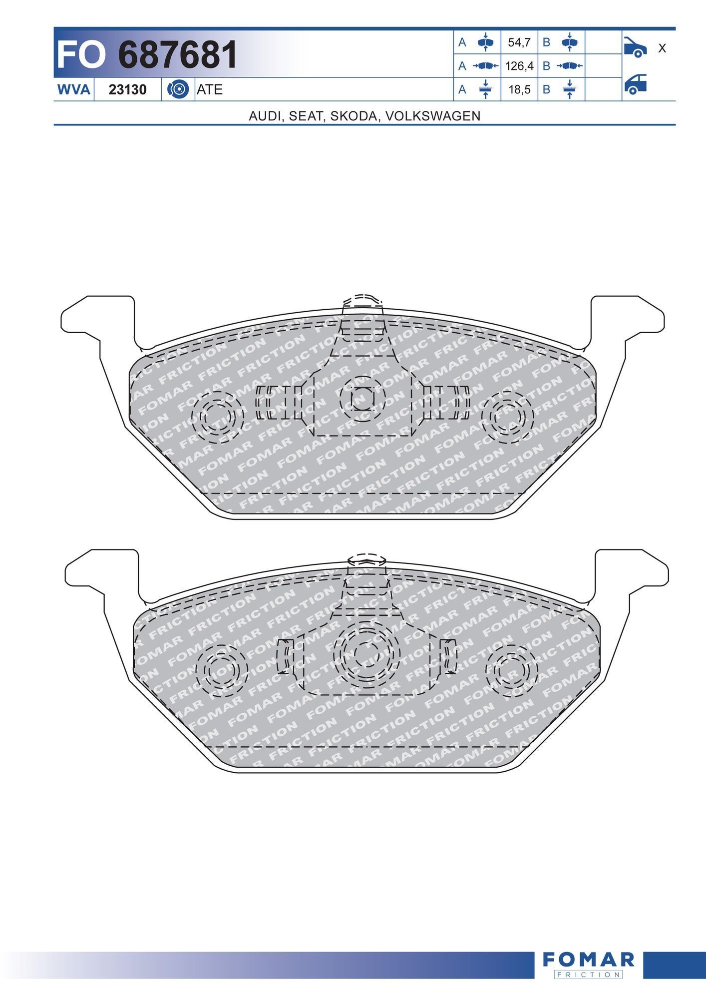 FOMAR Friction FO 687681: Bremžu kluči