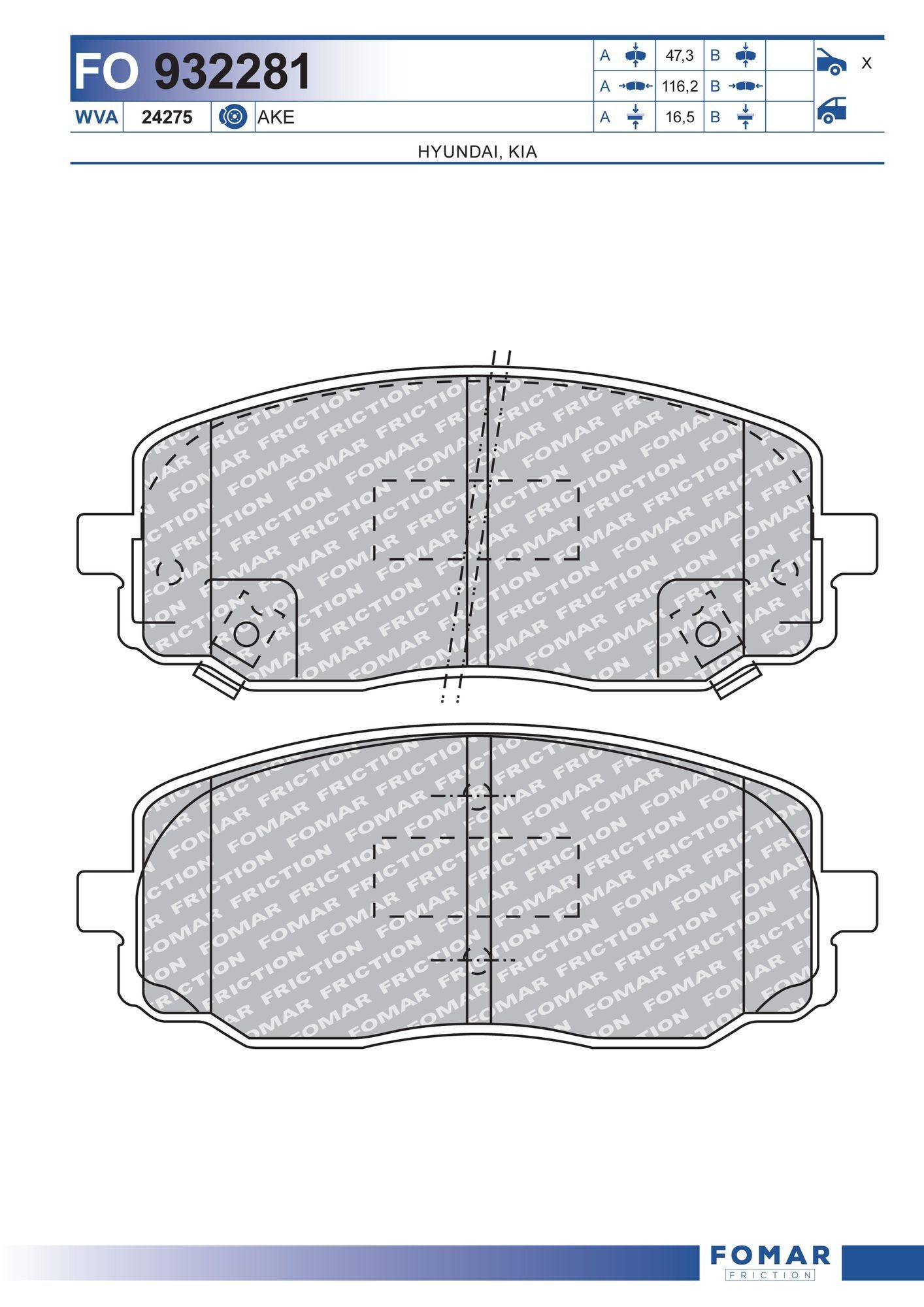 FOMAR Friction FO 932281: Bremžu kluči