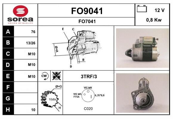 SNRA FO9041: Starter 0,8kW