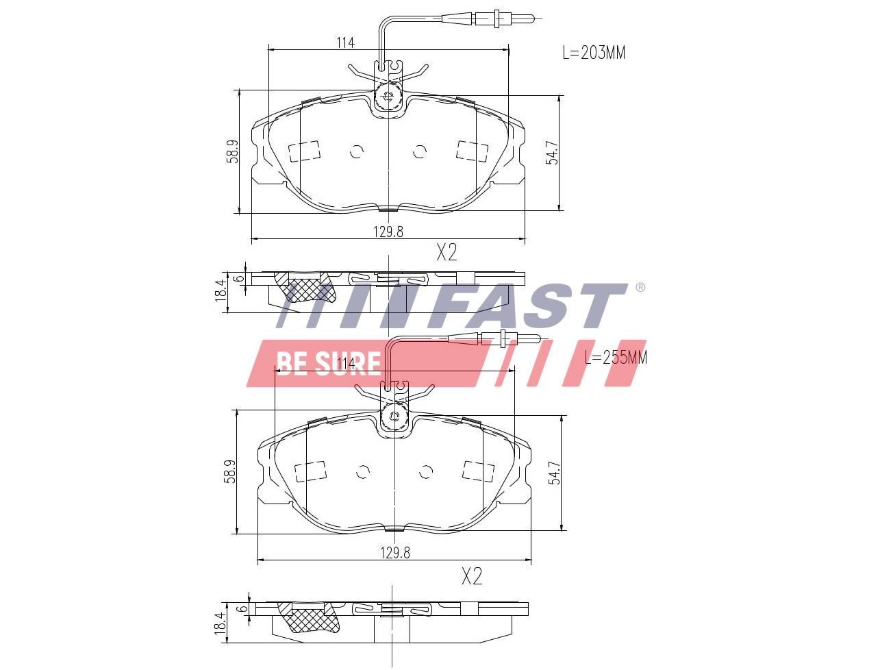 FAST FT29058: Piduriklotsid Esisild