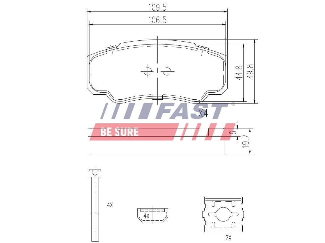 FAST FT29133: Piduriklotsid Esisild