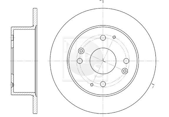 NPS H331A05: Disco de freno Eje trasero, Ø: 260mm, ventilado, Ø: 260mm