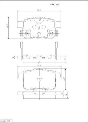 NPS H361A19: Piduriklotsid Tagasild