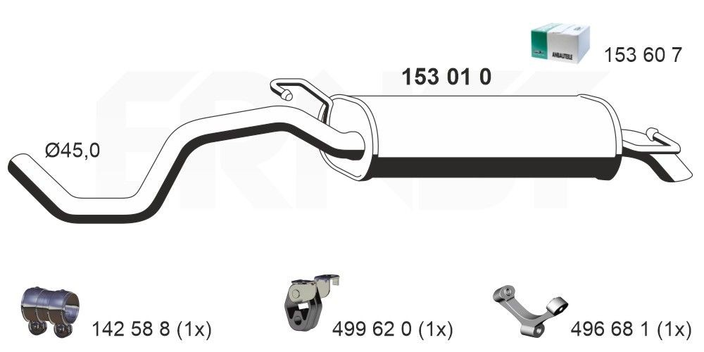 ERNST 153010: Lõppsummuti 1270mm