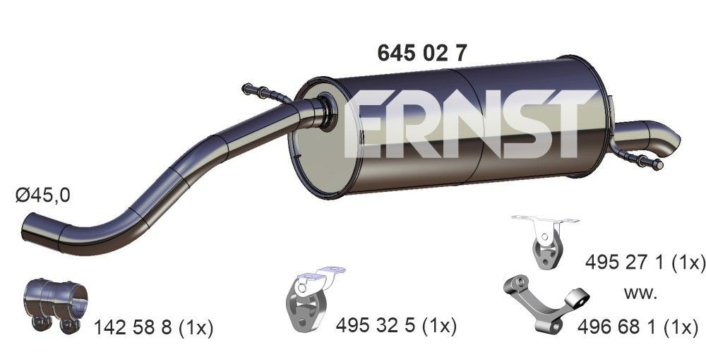 ERNST 645027: Lõppsummuti 1150mm
