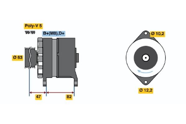 BOSCH 0 120 469 939: Alternator 90A