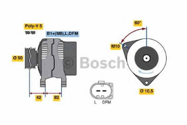 BOSCH 0 124 315 014: Laturi 70A