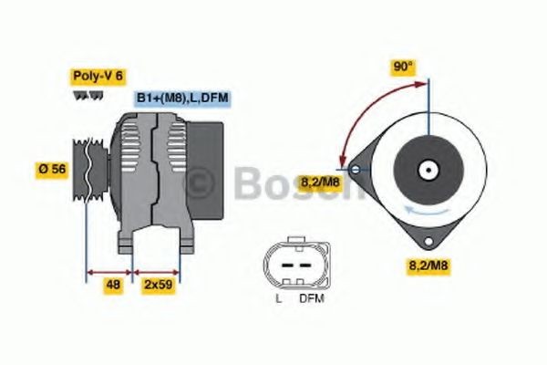 BOSCH 0 124 325 050: Laturi 110A