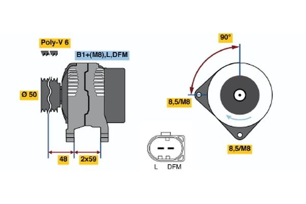 BOSCH 0 124 325 125: Laturi 110A