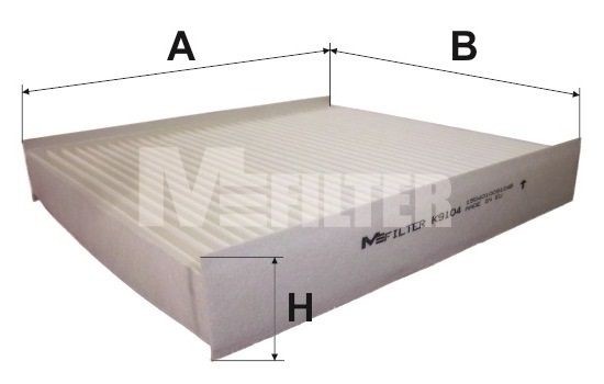MFILTER K 9104: Filtru, aer habitaclu Filtru polen
