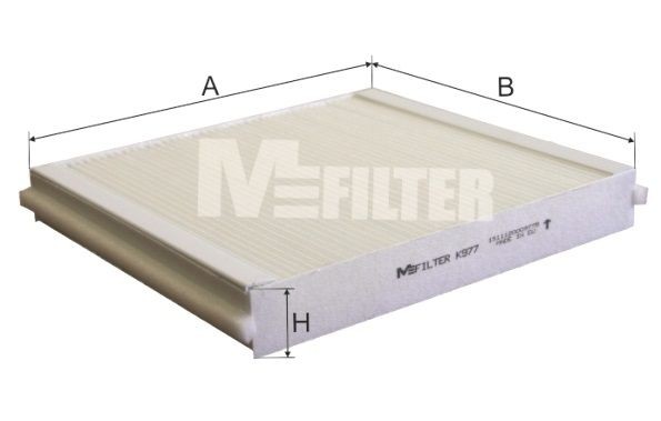MFILTER K 977: Filtrs, Salona telpas gaiss Smalkās attīrīšanas salona filtrs