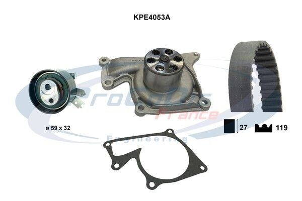 PROCODIS FRANCE KPE4053A: Bomba de água + kit de correia dentada N.º dentes: 119, Largura: 27mm