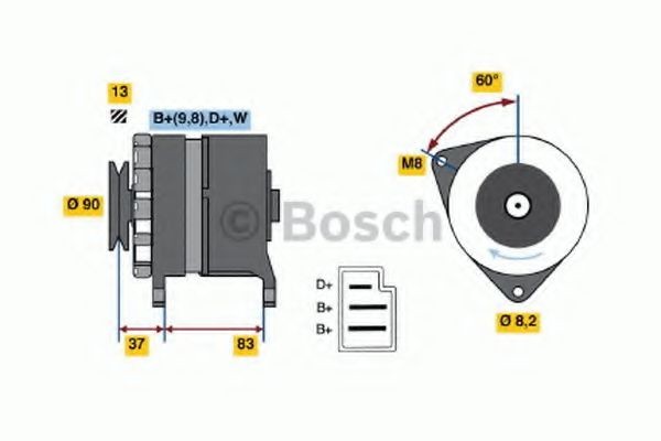 BOSCH 0 986 033 940: Laturi 55A