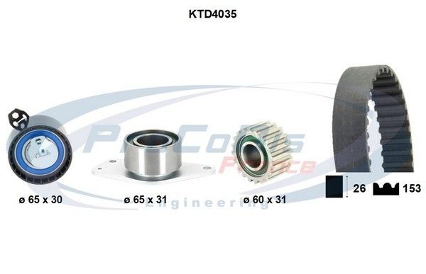 PROCODIS FRANCE KTD4035: Tandremssæt Zähnez.: 153