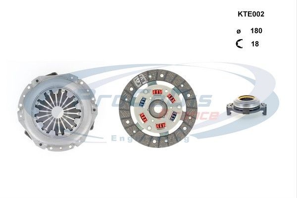 PROCODIS FRANCE KTE002: Kit frizione con spingidisco frizione, con cuscinetto disinnesto, con disco frizione