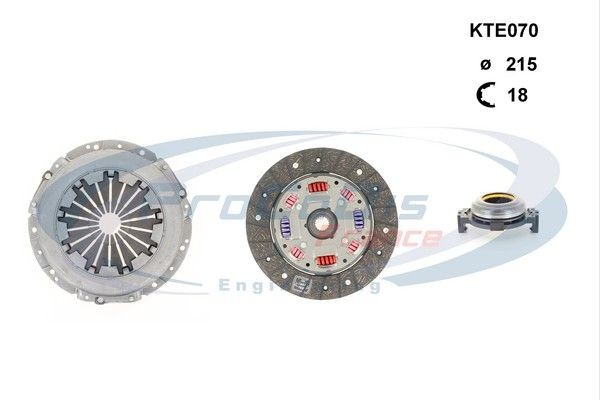 PROCODIS FRANCE KTE070: Kit frizione con spingidisco frizione, con cuscinetto disinnesto, con disco frizione