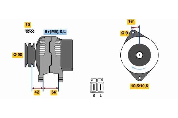 BOSCH 0 986 045 521: Laturi 80A