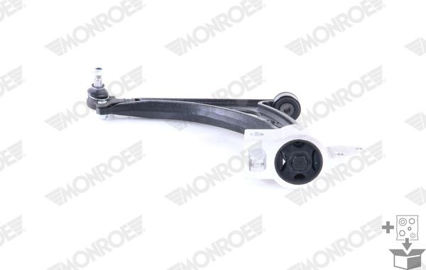 MONROE L29A96: Bras de suspension Fonte, avec rotule de suspension, avec support en caoutchouc