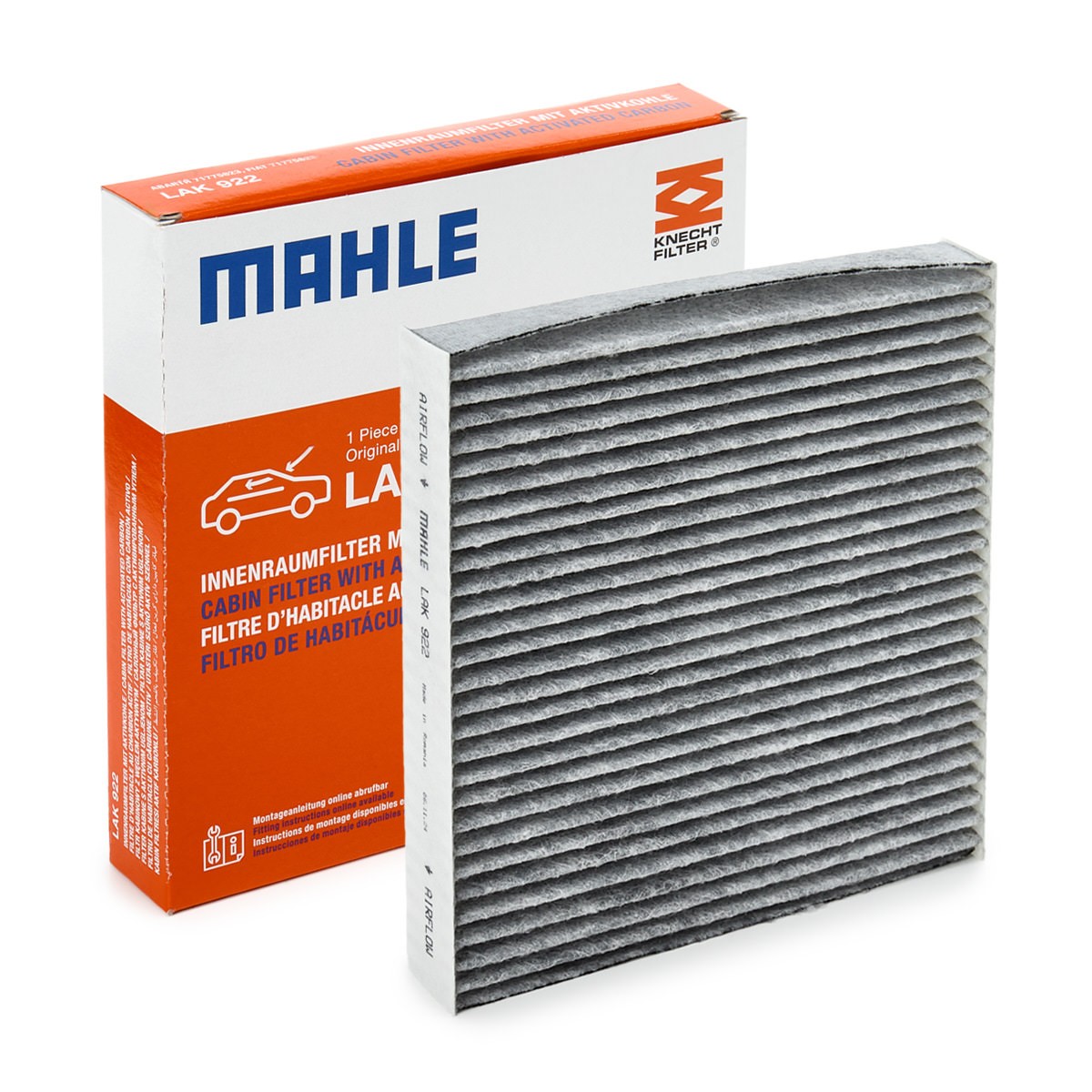 MAHLE ORIGINAL LAK 922: Pollenfilter Aktivkulfilter