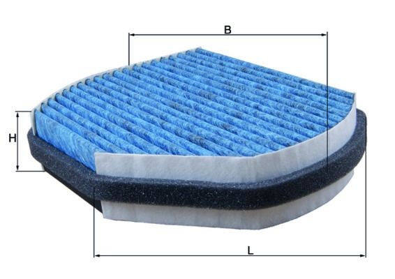 MAHLE ORIGINAL LAO 37: Filtrs, Salona telpas gaiss Aktivētās ogles filtrs, ar antialerģisku iedarbību, CST4624