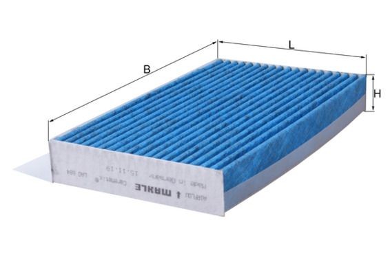 MAHLE ORIGINAL LAO 684: Filtro abitacolo Filtro al carbone attivo, con effetto antiallergico, con effetto antibatterico, CareMetix®