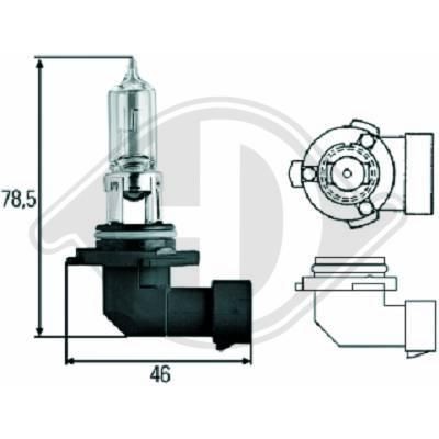 DIEDERICHS LID10029: Λυχνία, μεγάλα φώτα 12V, 51W, HB4