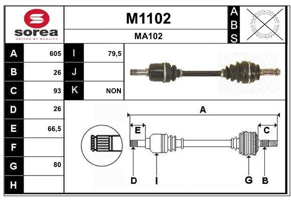 SNRA M1102: Pusašis 605mm
