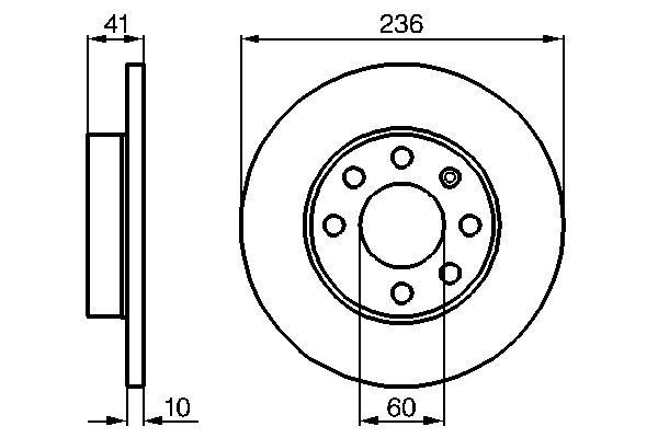 BOSCH 0 986 478 080: Bremseskive Ø: 235,9mm, fuldstændigt, Ø: 235,9mm, olieret, med skruer