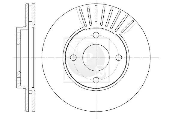 NPS M330A81: Piduriketas Esisild, Ø: 258mm, õhutusega, Ø: 258mm