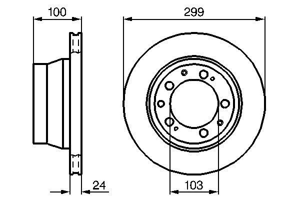 BOSCH 0 986 478 419: Bremseskive Ø: 299mm, ventileret, indvendigt ventileret, Ø: 299mm, olieret