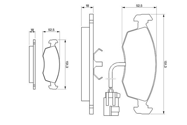 BOSCH 0 986 478 462: Bremseskive foraksel, bagaksel, Ø: 240mm, fuldstændigt