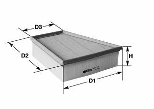 CLEAN FILTER MA3176: Gaisa filtrs