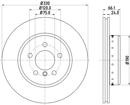 MINTEX MDCB2584: Bremžu diski Ø: 330mm, ar iekšējo ventilāciju, 609, bez riteņa rumbas, bez riteņu stiprināšanas skrūvēm