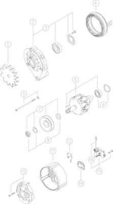MAHLE ORIGINAL MG 233: Alternator 95A