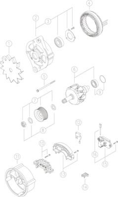 MAHLE ORIGINAL MG 272: Laturi 65A