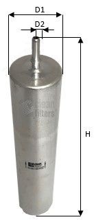 CLEAN FILTER MG1680: Degvielas filtrs