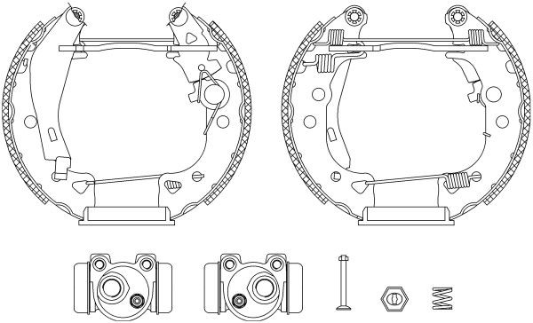MINTEX MSP006: Bremsbackensatz Shoe Kit Pro mit Radbremszylinder, mit Stellelement