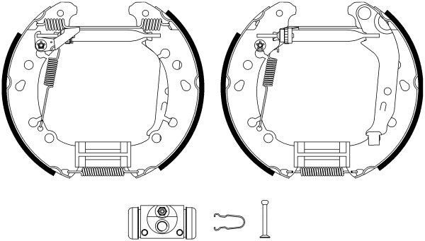 MINTEX MSP339: Juego de zapatas de frenos Shoe Kit Pro con cilindro de freno de rueda, con accionador