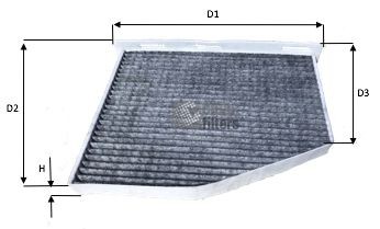 CLEAN FILTER NC2129CA: Filter, salongiõhk Aktiivsöefilter, Filtrer