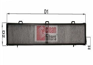 CLEAN FILTER NC2314CA: Filter, salongiõhk Filtrer, Aktiivsöefilter