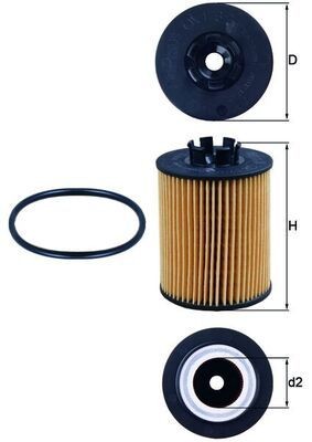 KNECHT OX 173/2D Ölfilter mit Dichtung