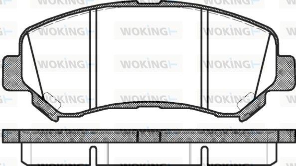 WOKING P12183.00: Kit pastiglie freni Assale anteriore, con accessori, con molla, con foglio adesivo