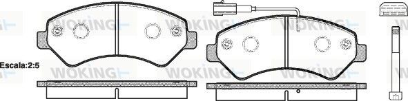 WOKING P13753.01: Piduriklotsid Esisild, koos lisadega, koos kleepfooliumiga, koos kruvidega