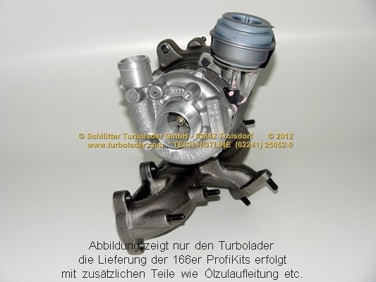 SCHLÜTTER TURBOLADER PRO-00090: Turboaggregat med påbyggnads-/fästmaterial, med oljetilledning, proturbo concept ® - KIT with ADVANCED GUARANTEE