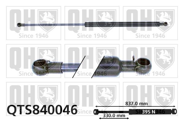 QUINTON HAZELL QTS840046: Газов амортисьор, багажно / товарно пространство 837mm